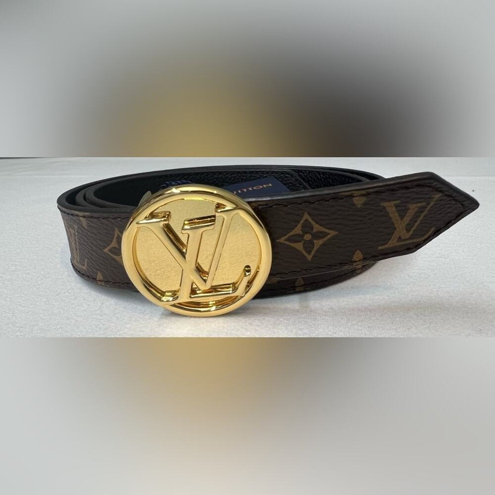 NWT LOUIS VUITTONLV Circle 25mm Reversible Belt EU85 M0054V